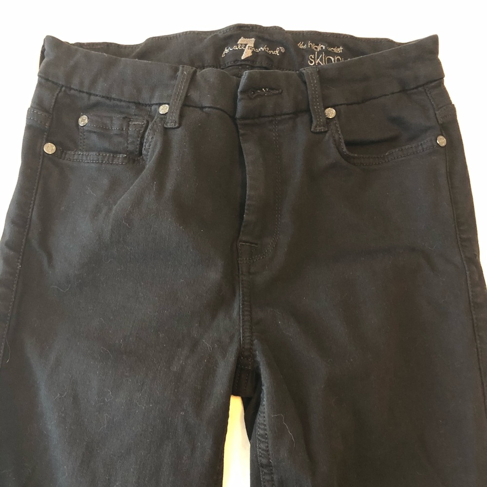 7 Slim Illusion Luxe High Waist Skinny Black 28